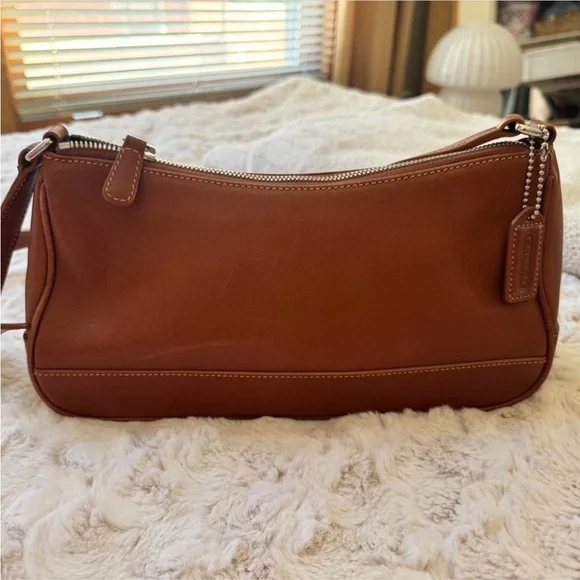 Rare Vintage Coach Hampton Demi Brown Leather Shoulder Crossbody Bag 7587 - Picture 2 of 6